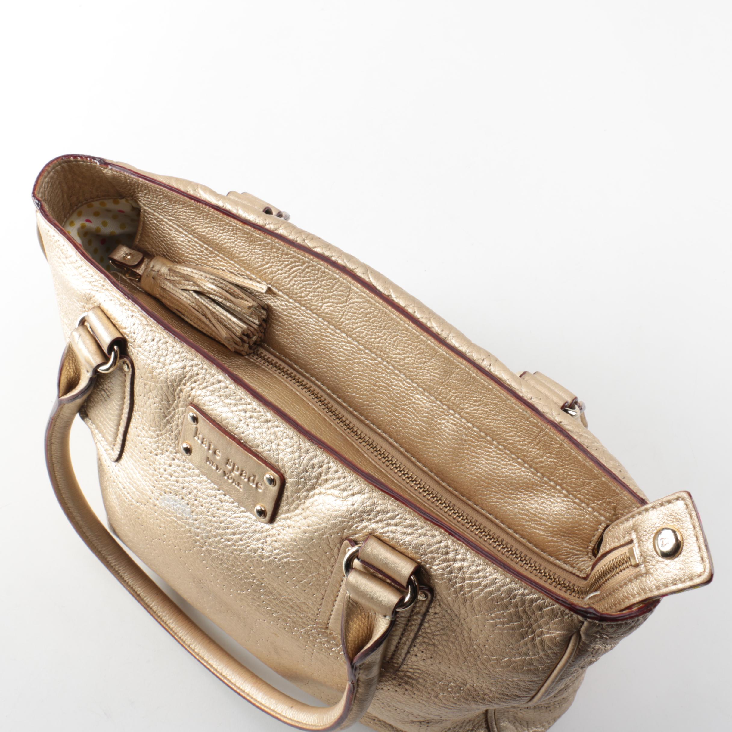 Kate Spade Metallic Dot Noel Perforated Leather Tote