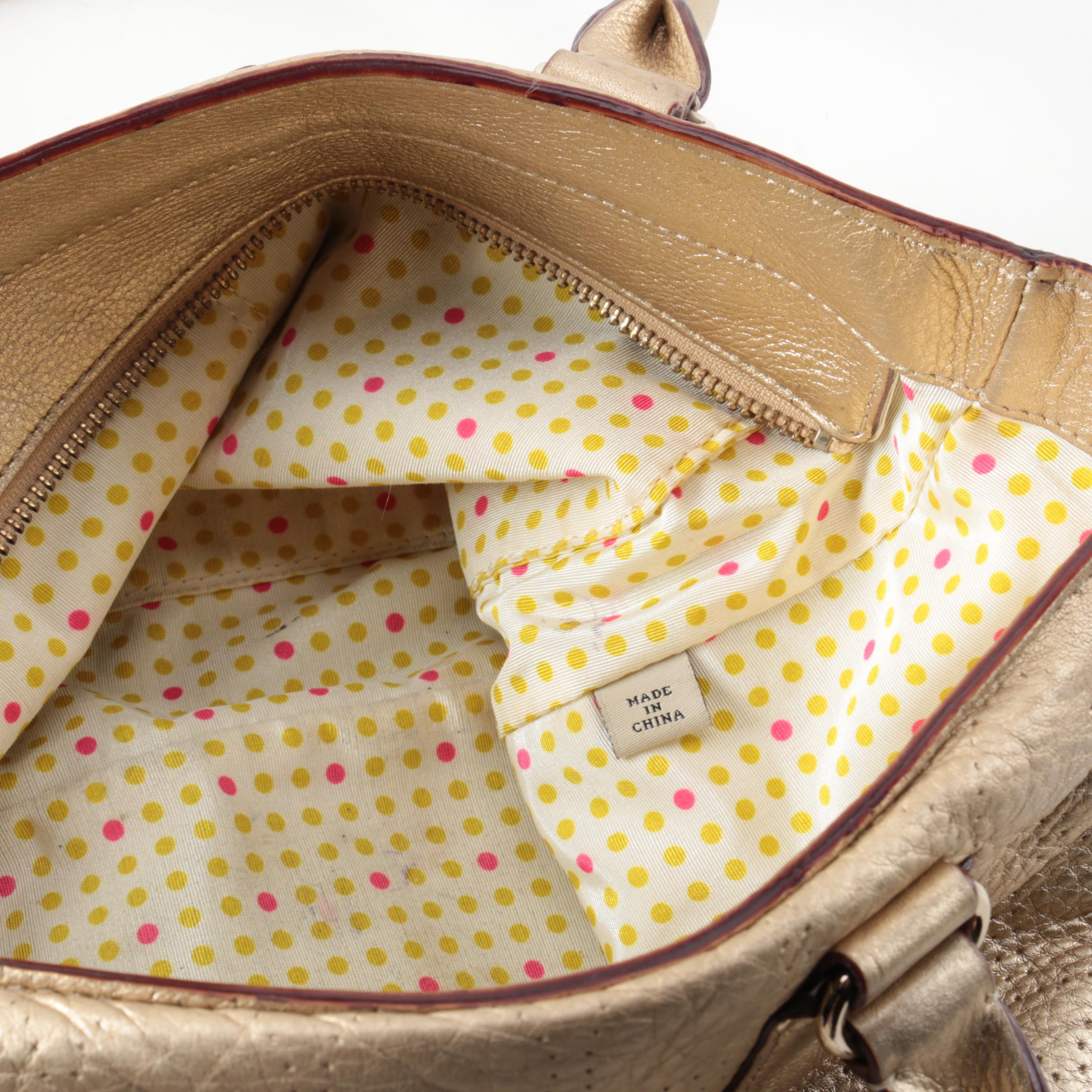 Kate Spade Metallic Dot Noel Perforated Leather Tote