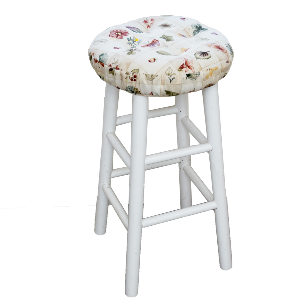Upholstered Painted Bar Stool