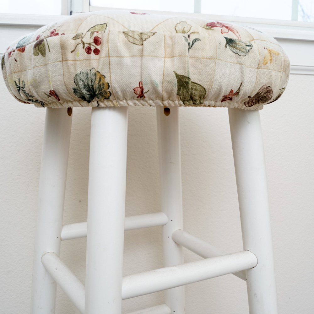 Upholstered Painted Bar Stool