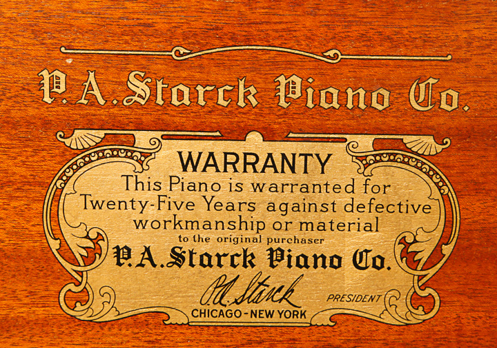 P.A. Starck Piano Co. Piano