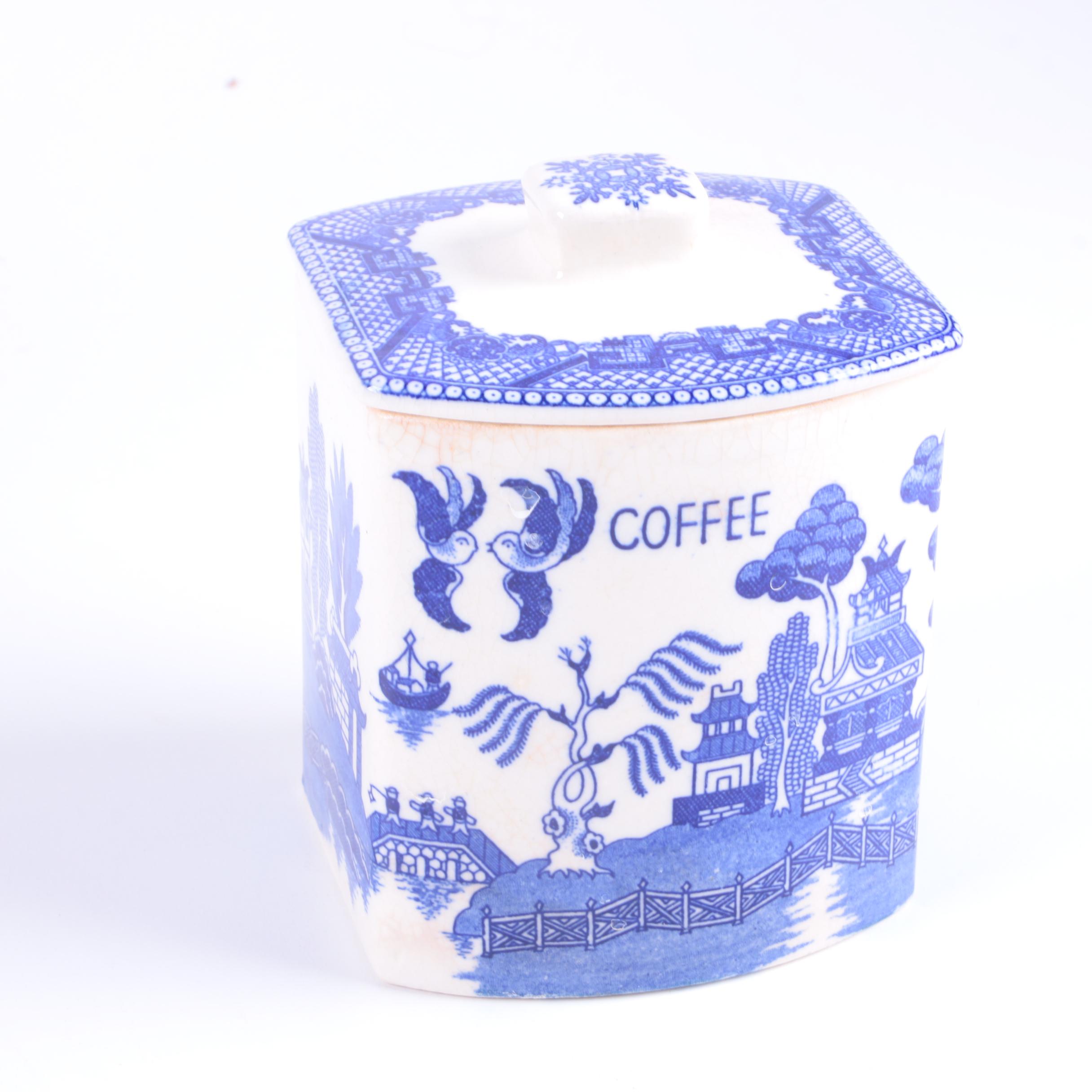 Blue Willow Ceramic Canister Set