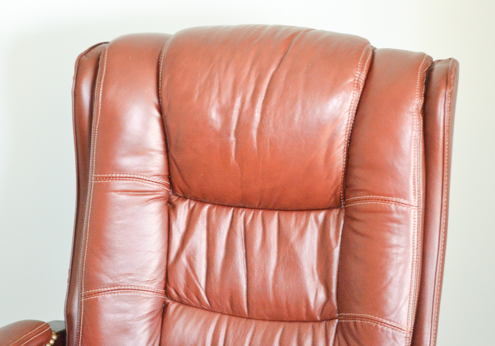 Brown Leatherette Office Armchair by Swinton Avenue Trading
