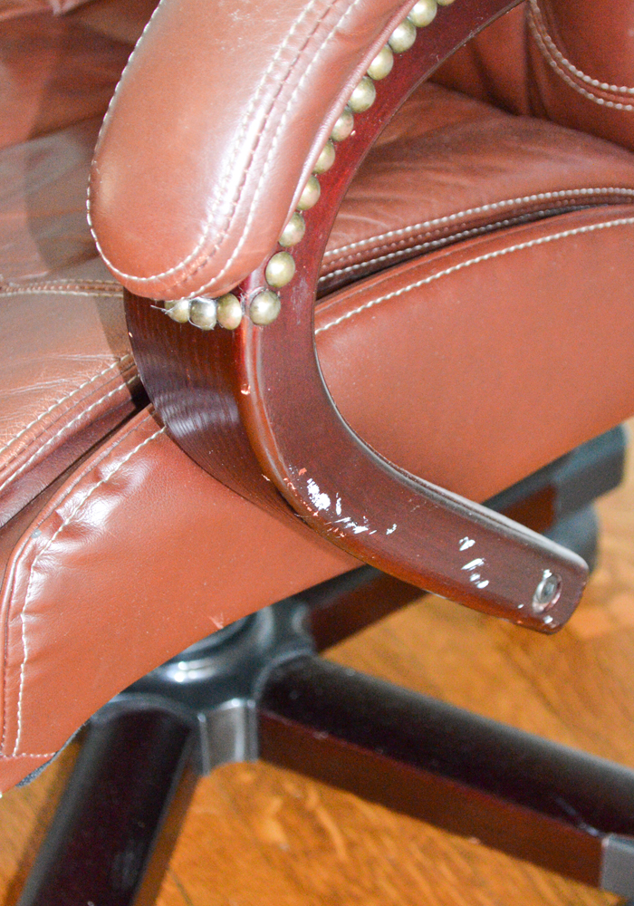 Brown Leatherette Office Armchair by Swinton Avenue Trading