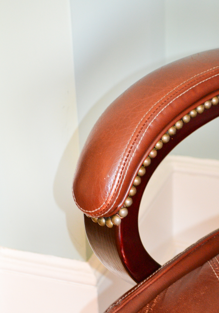Brown Leatherette Office Armchair by Swinton Avenue Trading