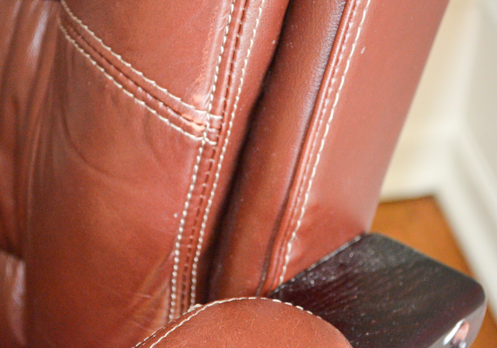 Brown Leatherette Office Armchair by Swinton Avenue Trading