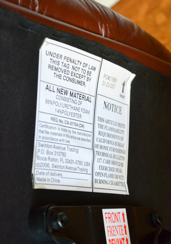 Brown Leatherette Office Armchair by Swinton Avenue Trading