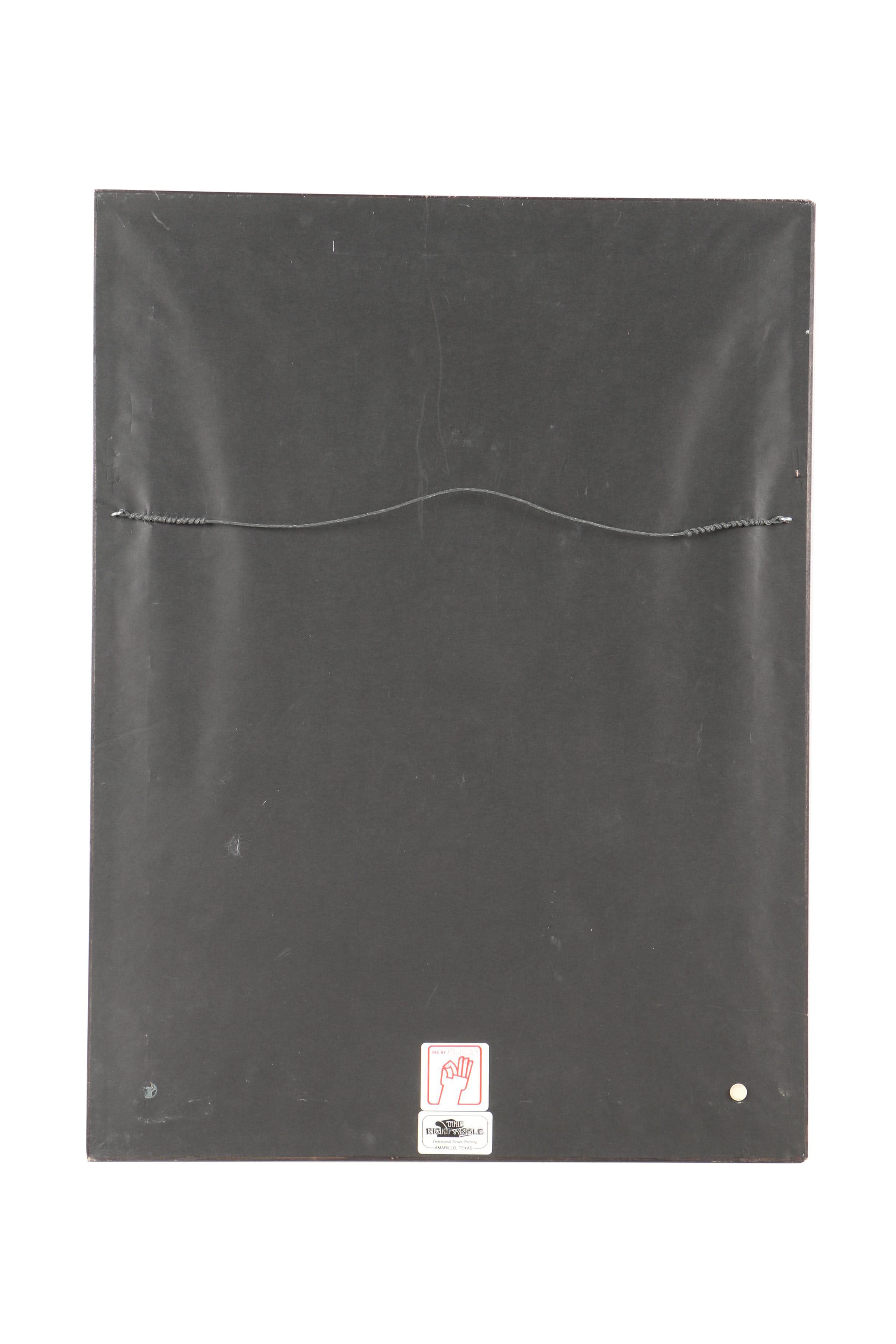 Attributed to Krandel Lee Newton Charcoal Drawing "Butt Sketch World Tour"