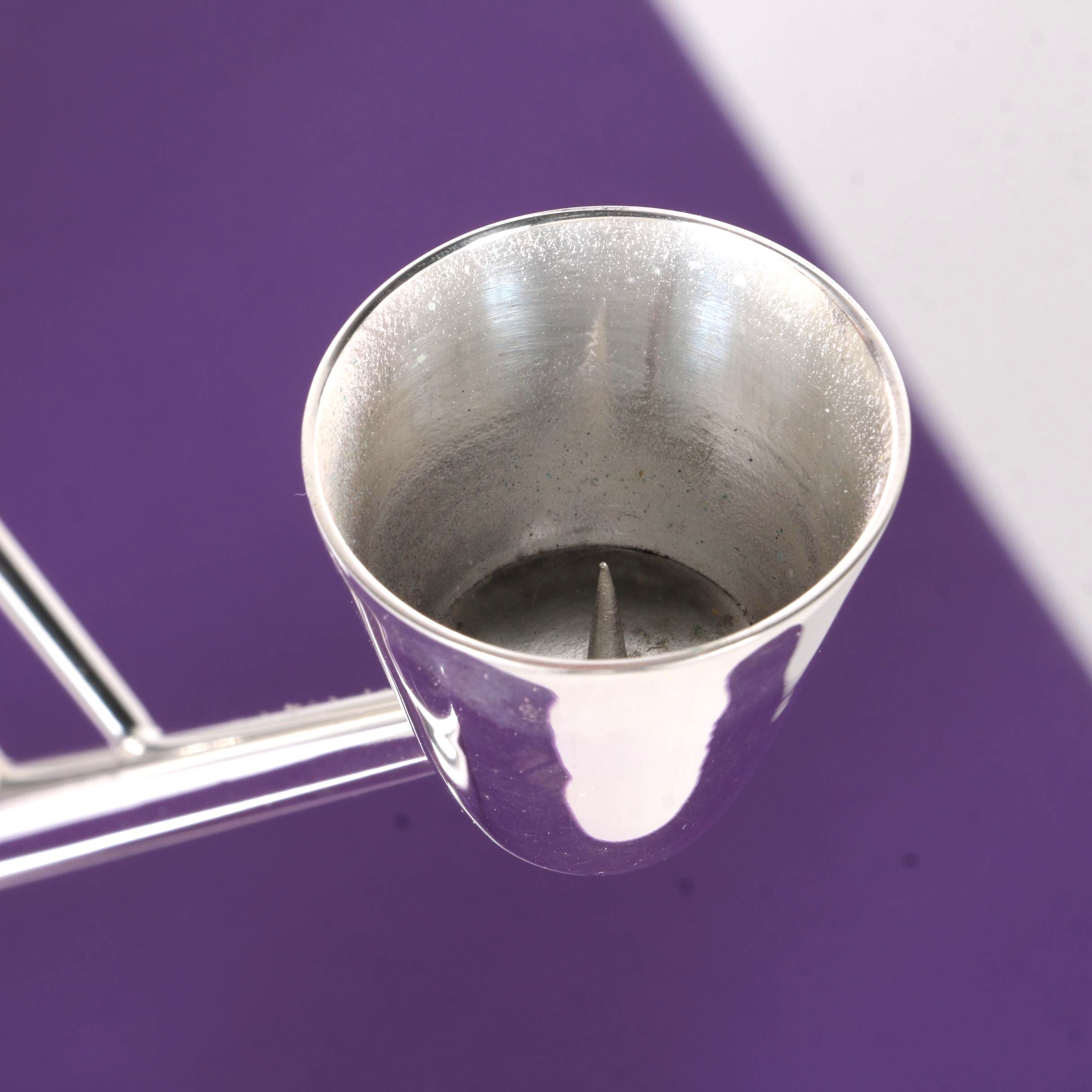 Metal Vase with Branched Candleholders