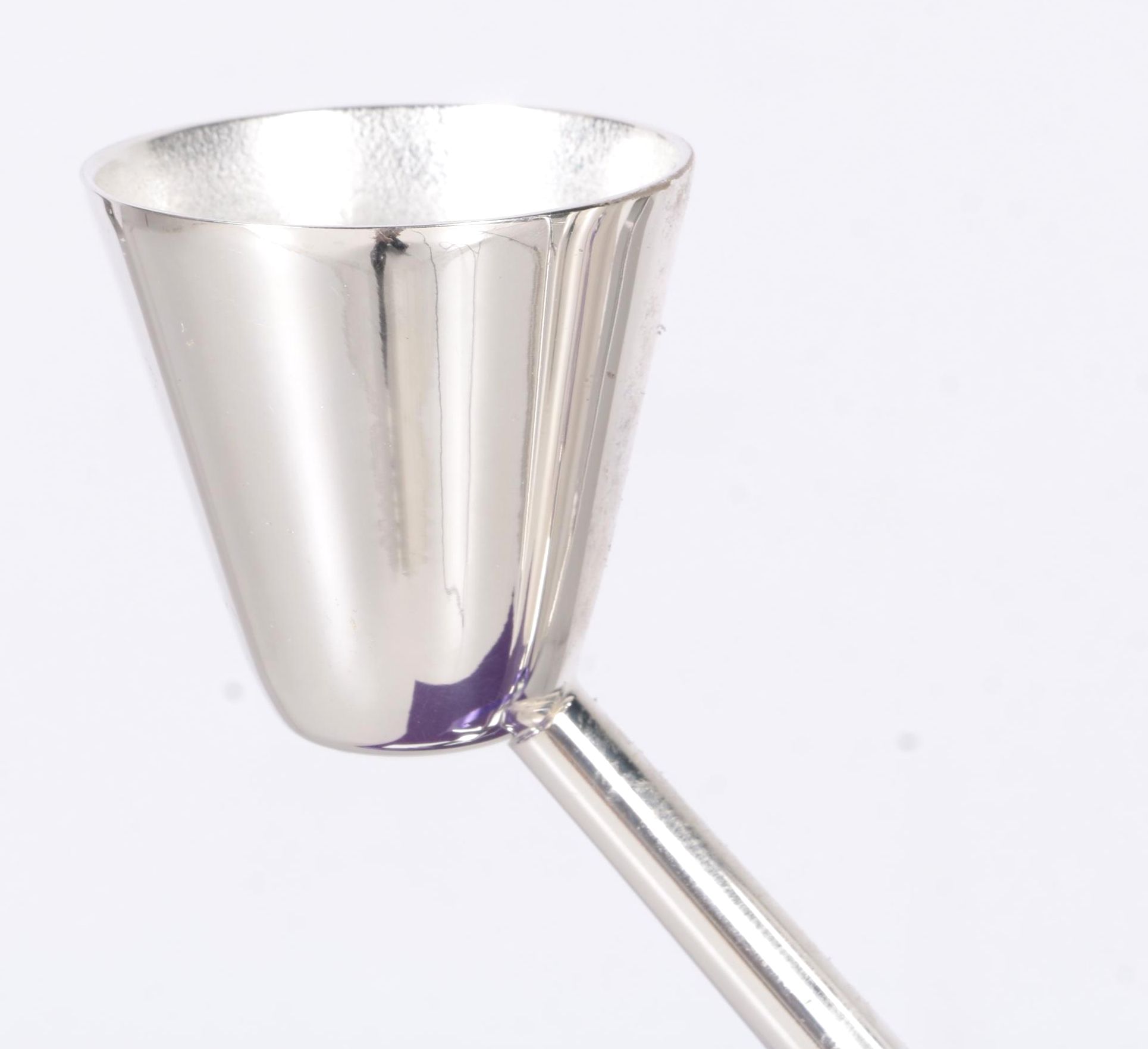 Metal Vase with Branched Candleholders