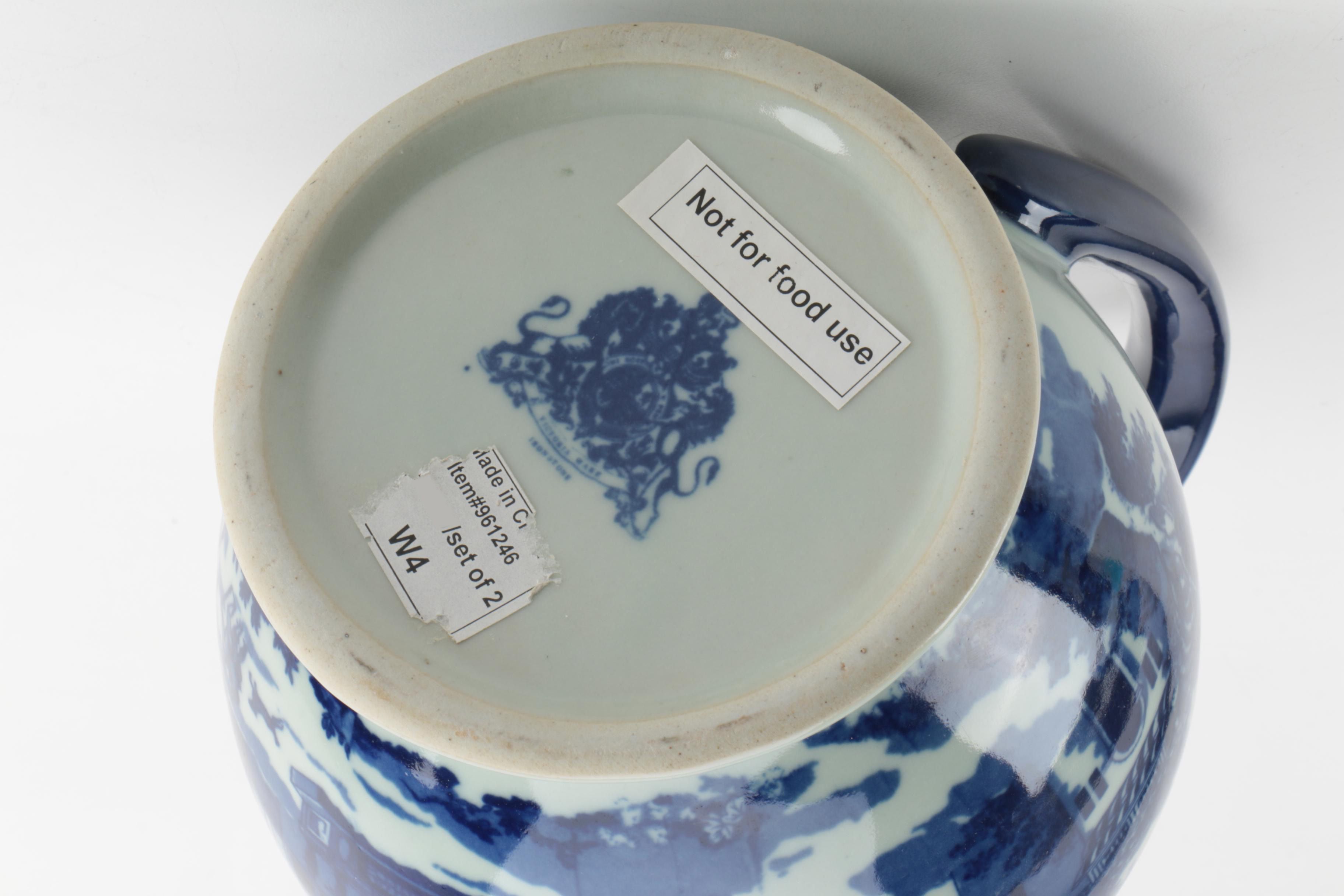 Reproduction Victoria Ware Ceramic Pitcher and Bowl