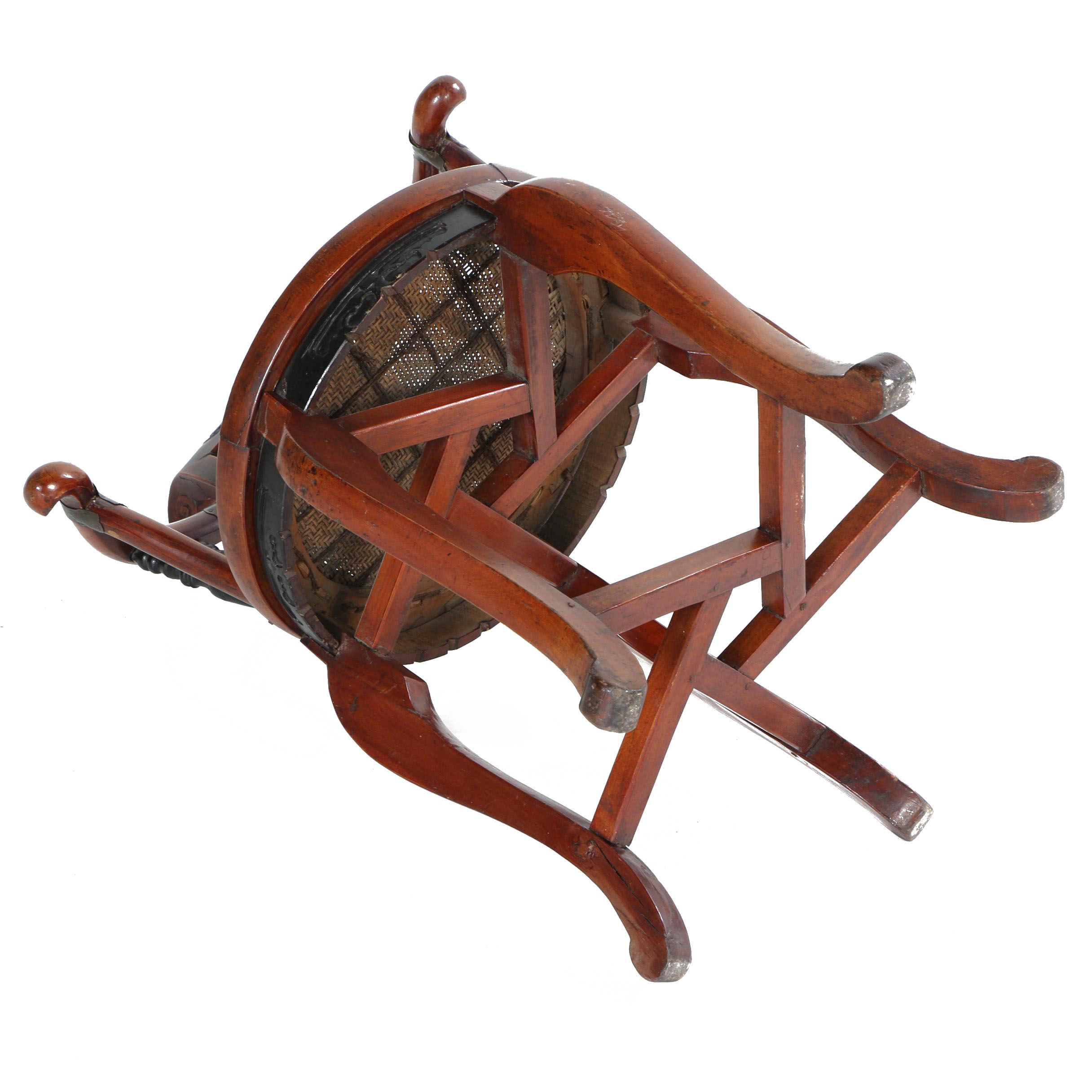 Antique Chinese Five-Legged Chair