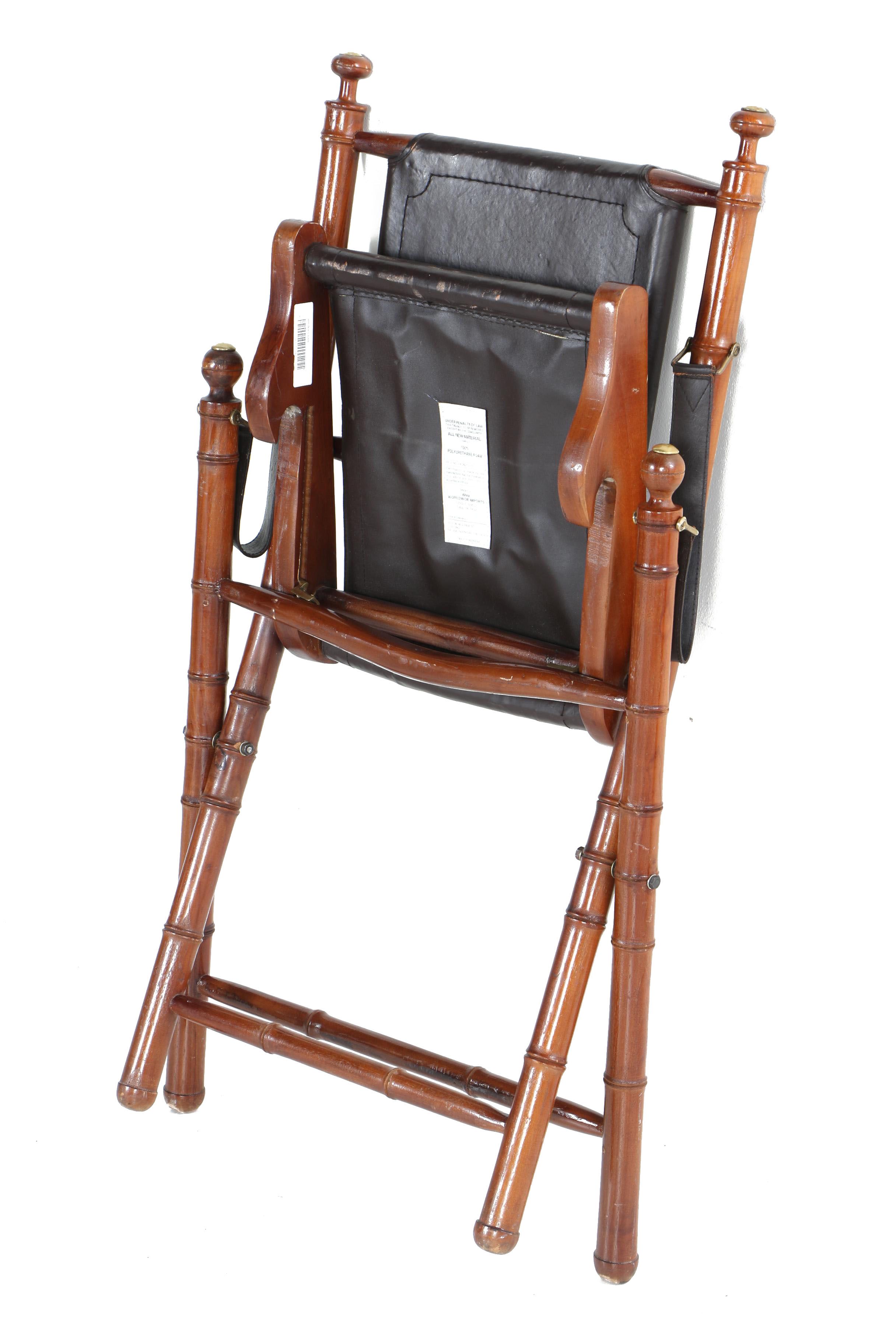 Folding Faux Bamboo Chairs by IMAX Worldwide Imports