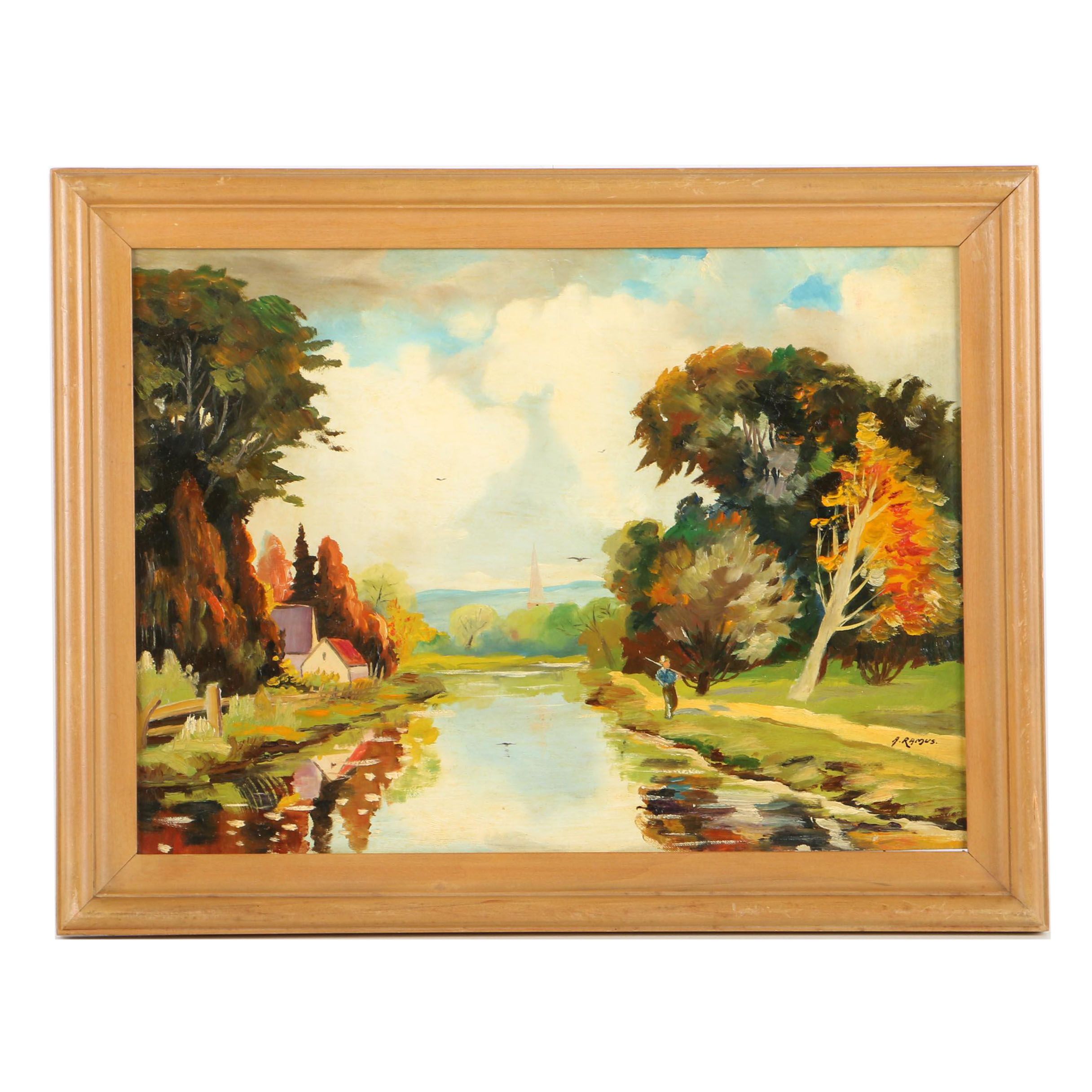 Aubrey Ramus Oil Painting on Board of Scottish Landscape