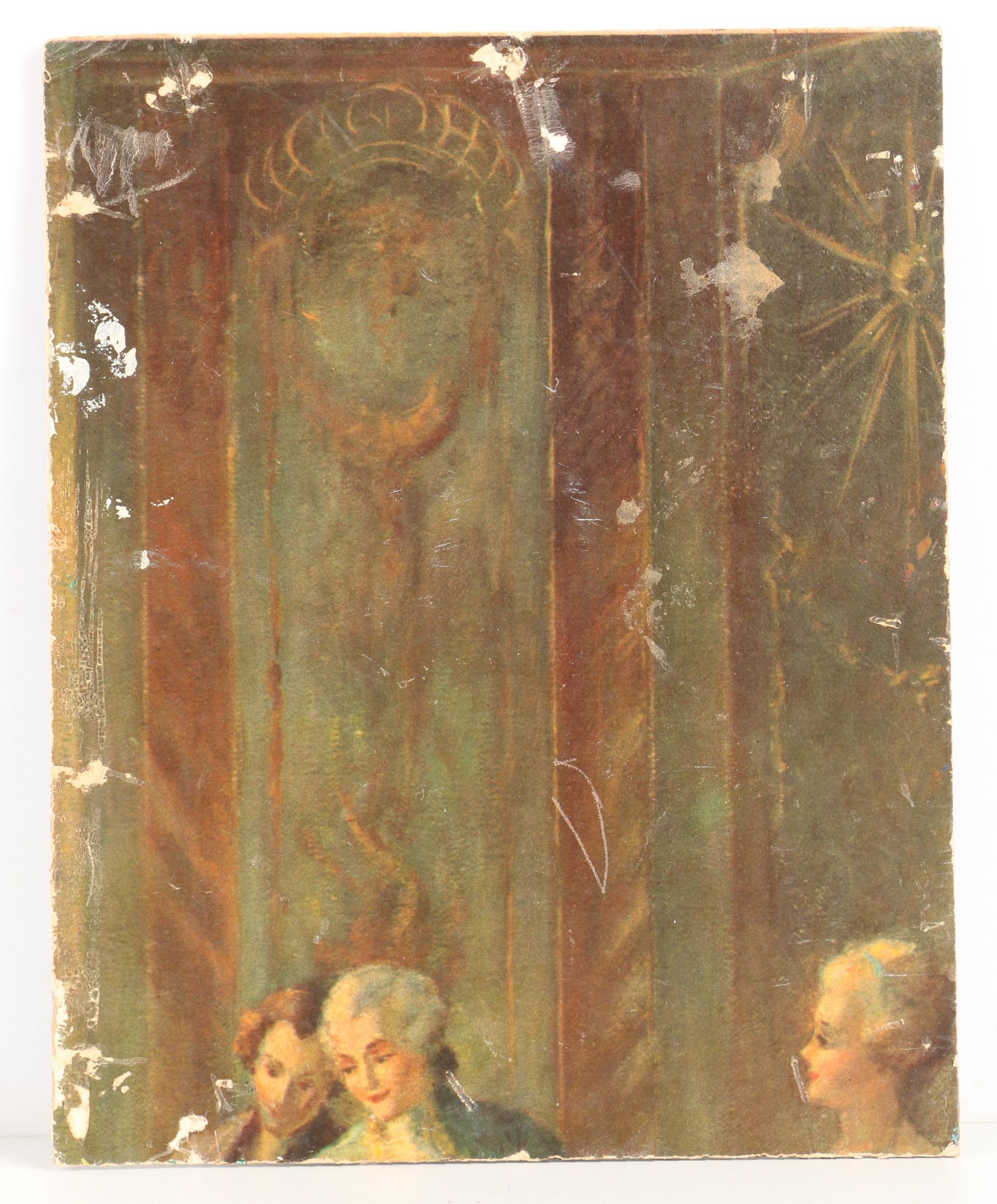 HVO Oil Portrait on Cardboard of Boy in Cowboy Hat