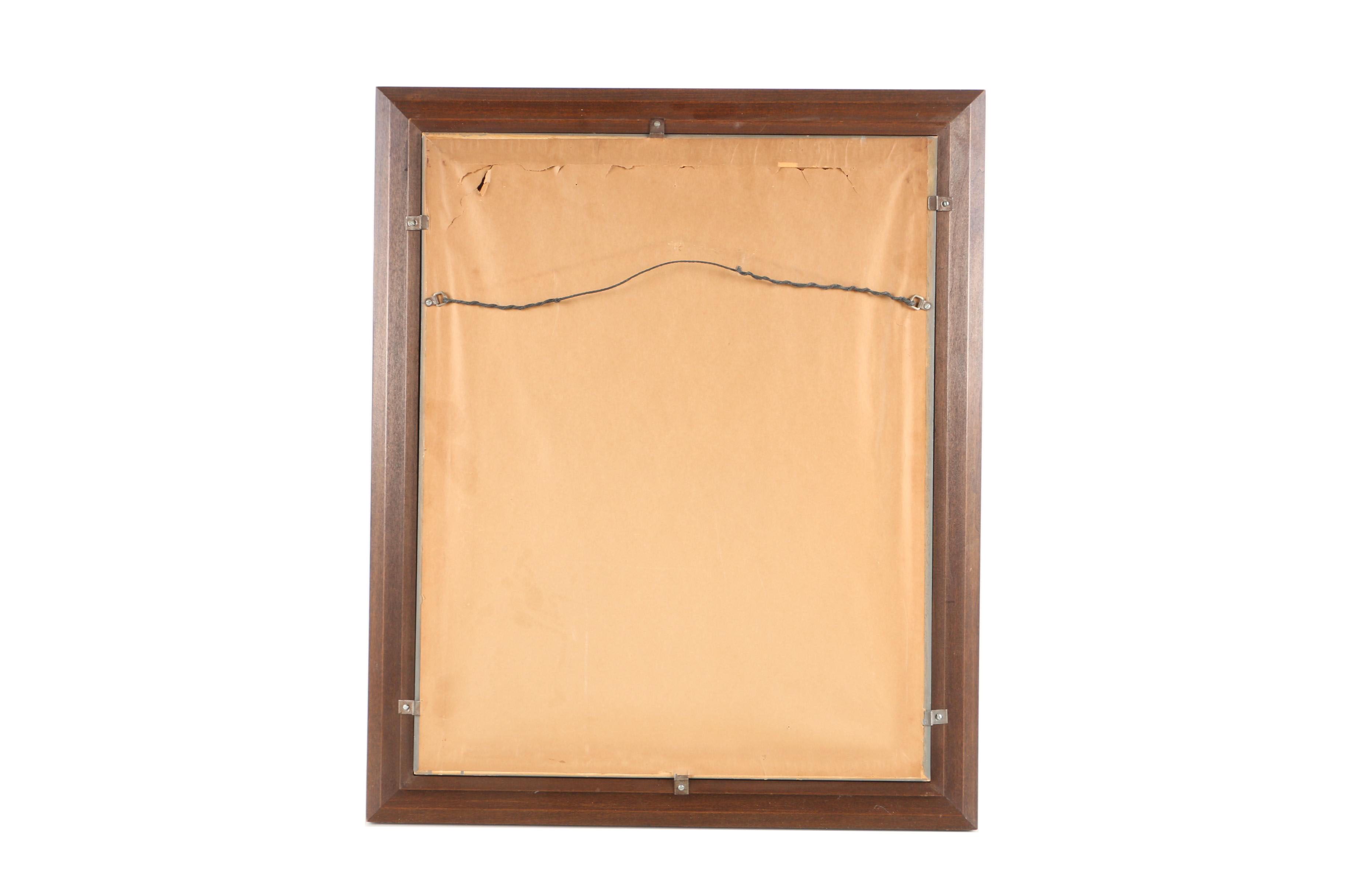 Wagner Oil Painting on Panel of Still Life with Glass Vase of Flowers