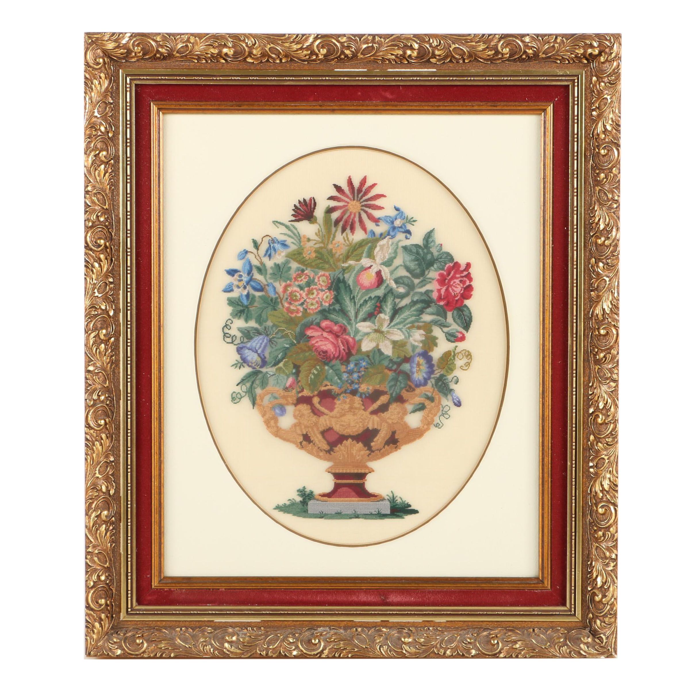 Needlepoint of a Floral Still Life from JC Eaton
