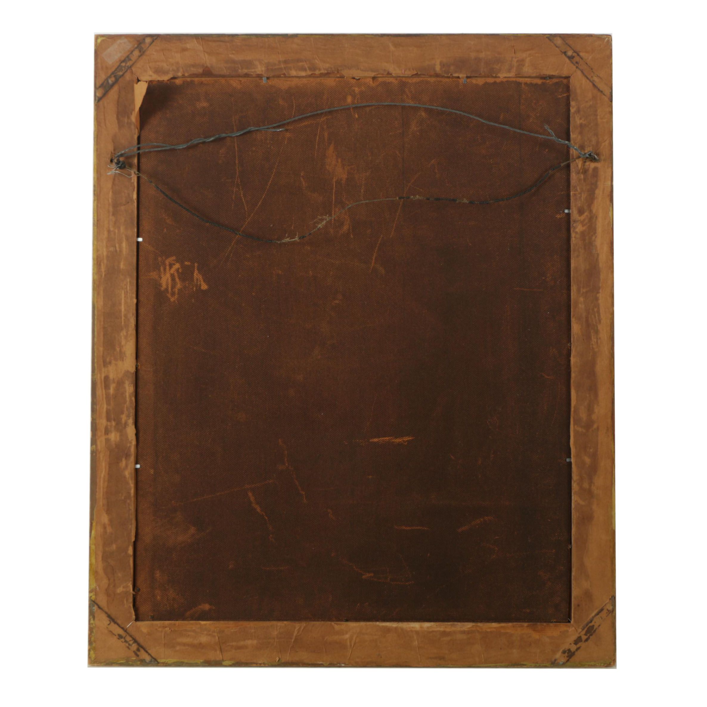 G. Ehrler Oil Painting on Board of a Mountain Landscape