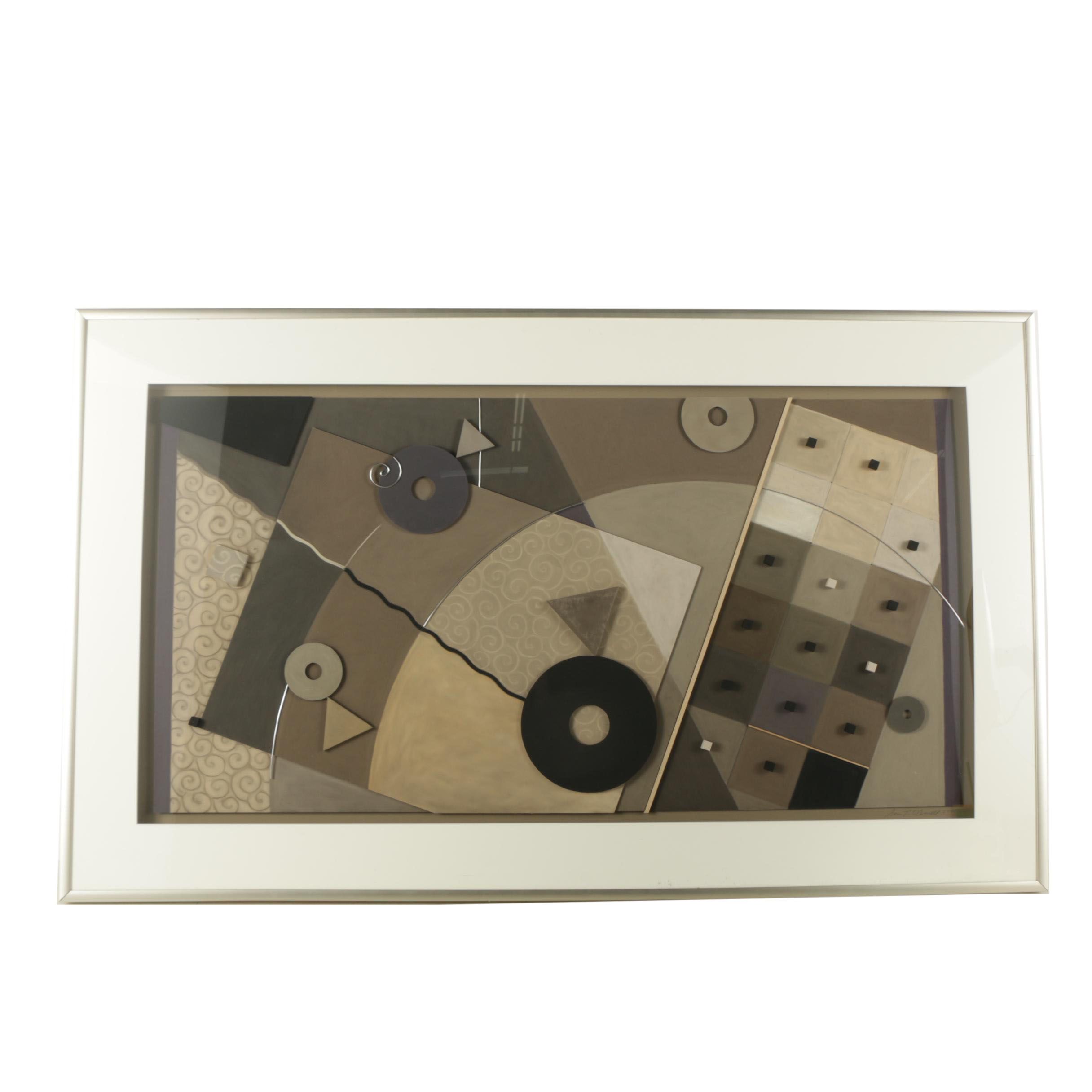 Susan T. O'Connell Abstract Mixed Media Composition