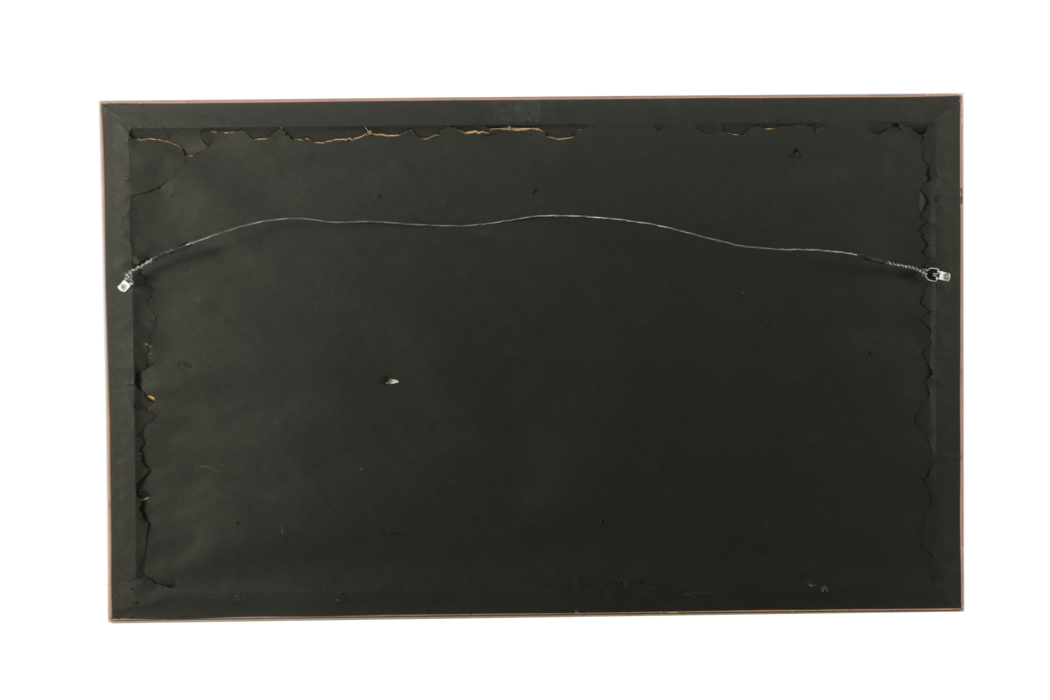 Weiner Acrylic Painting on Canvas Board of Abstract Figural Scene