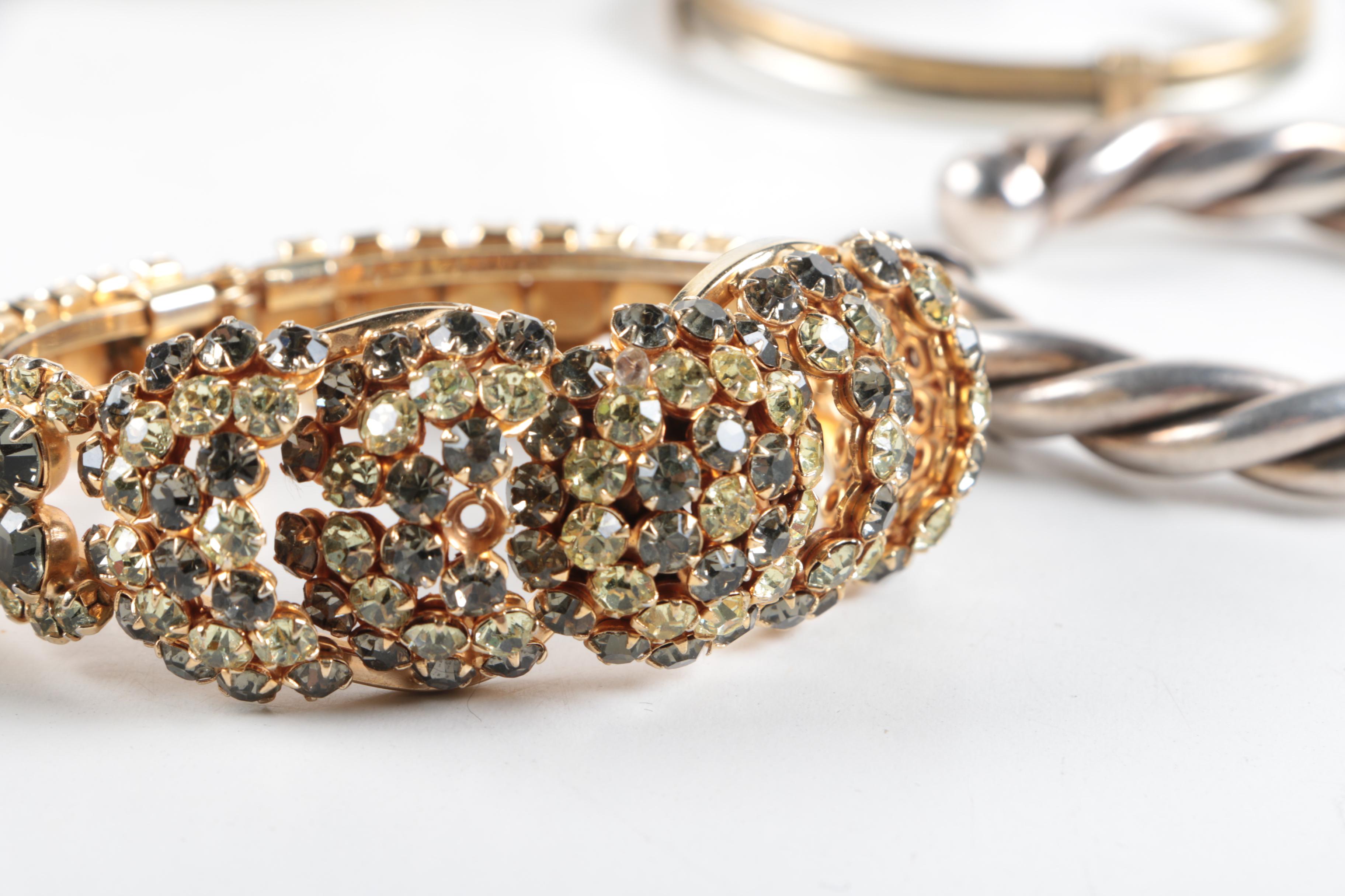 Grouping of Bracelets Including Sterling Silver