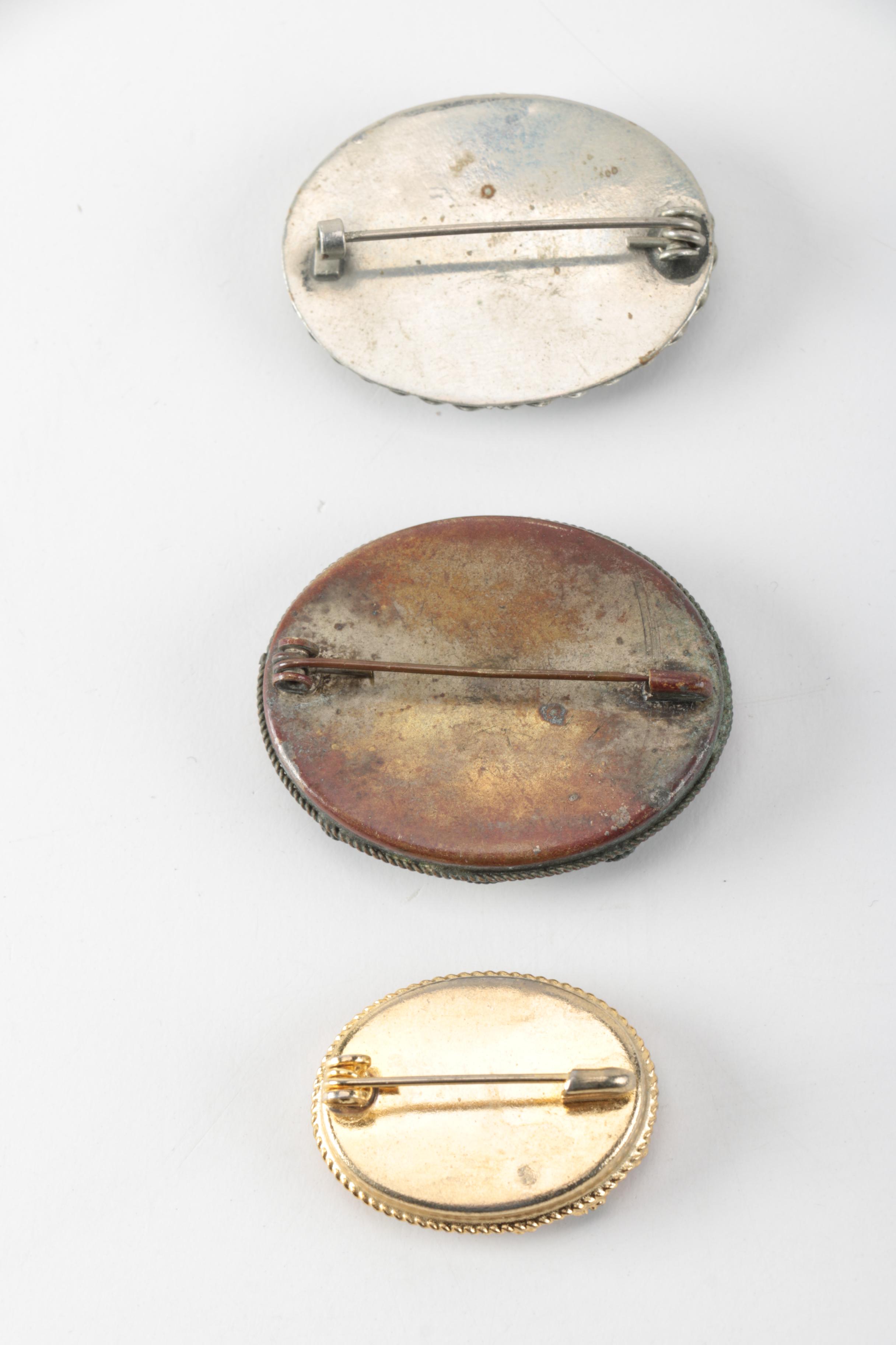 Grouping of Vintage Micro Mosaic Brooches and Pendant