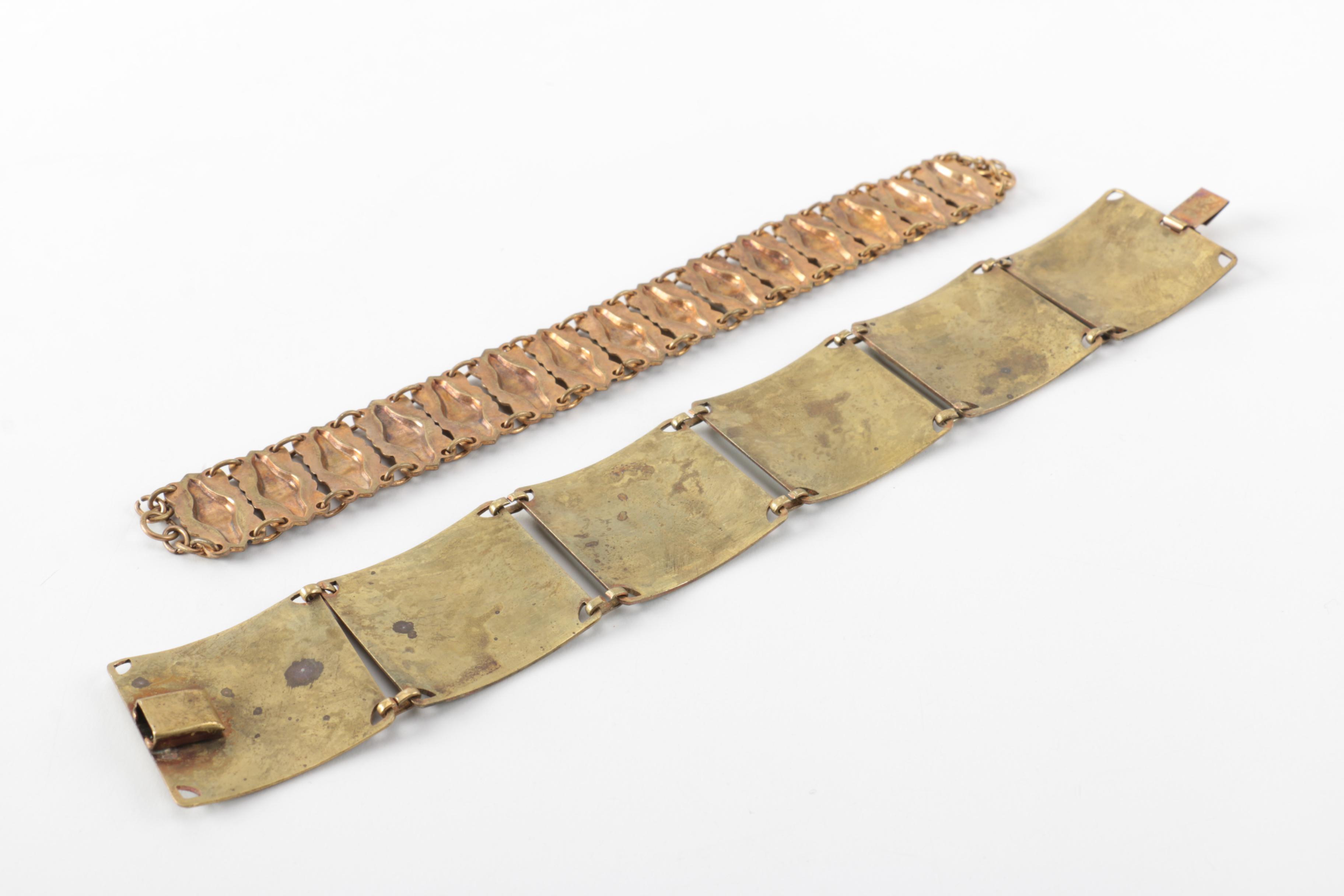 Assortment of Vintage Damascene Jewelry