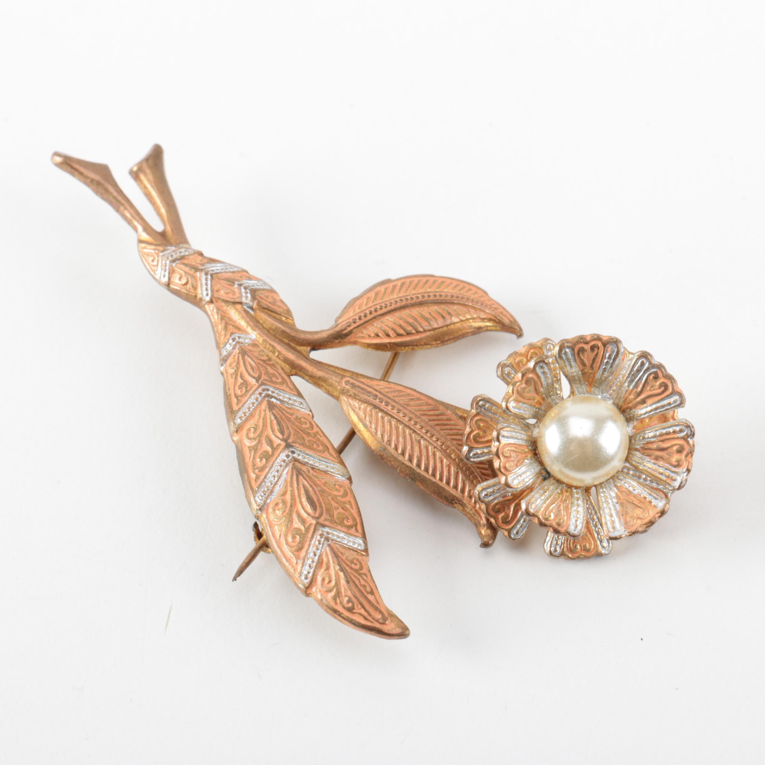 Assortment of Vintage Damascene Jewelry