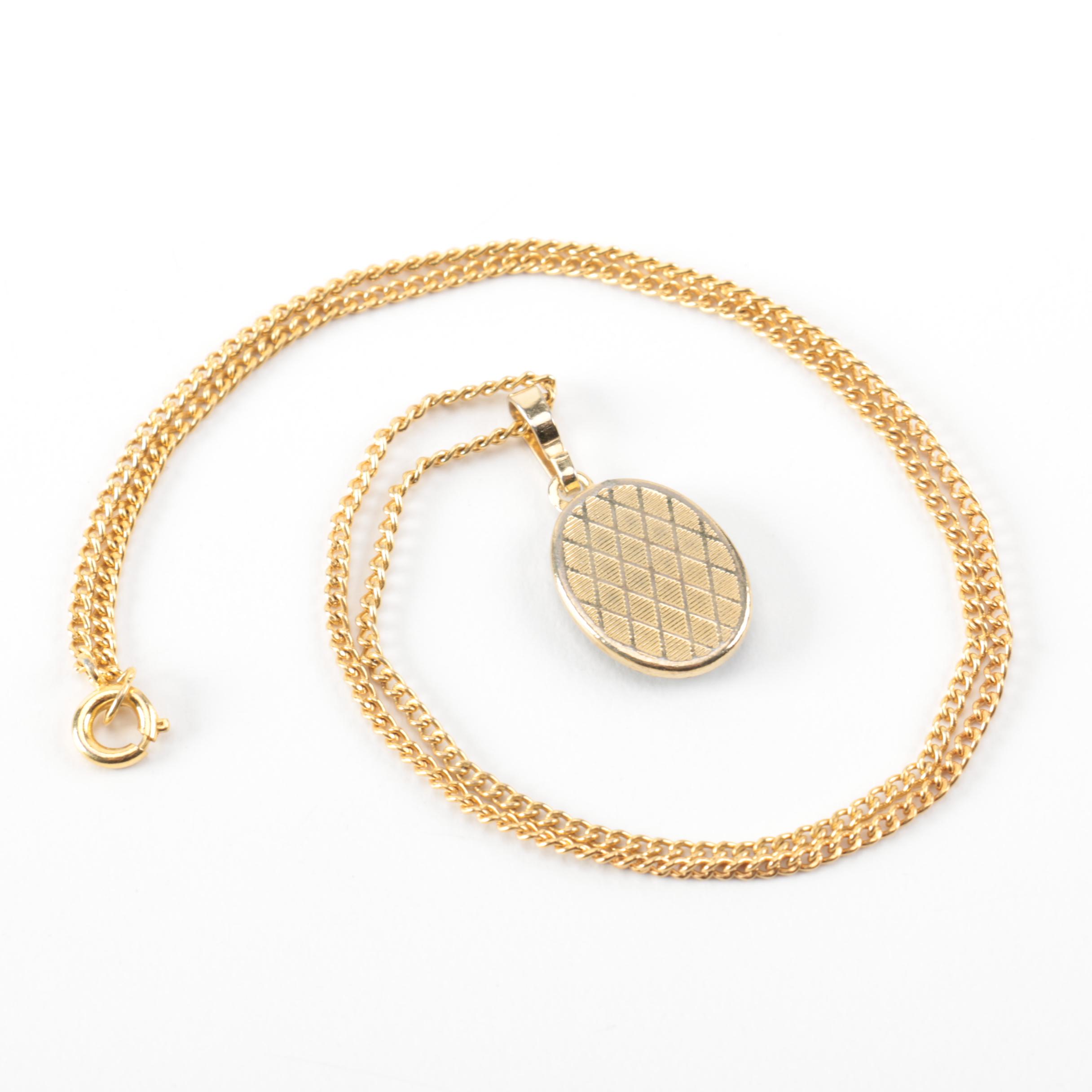 Gilded Damascene Style Costume Jewelry