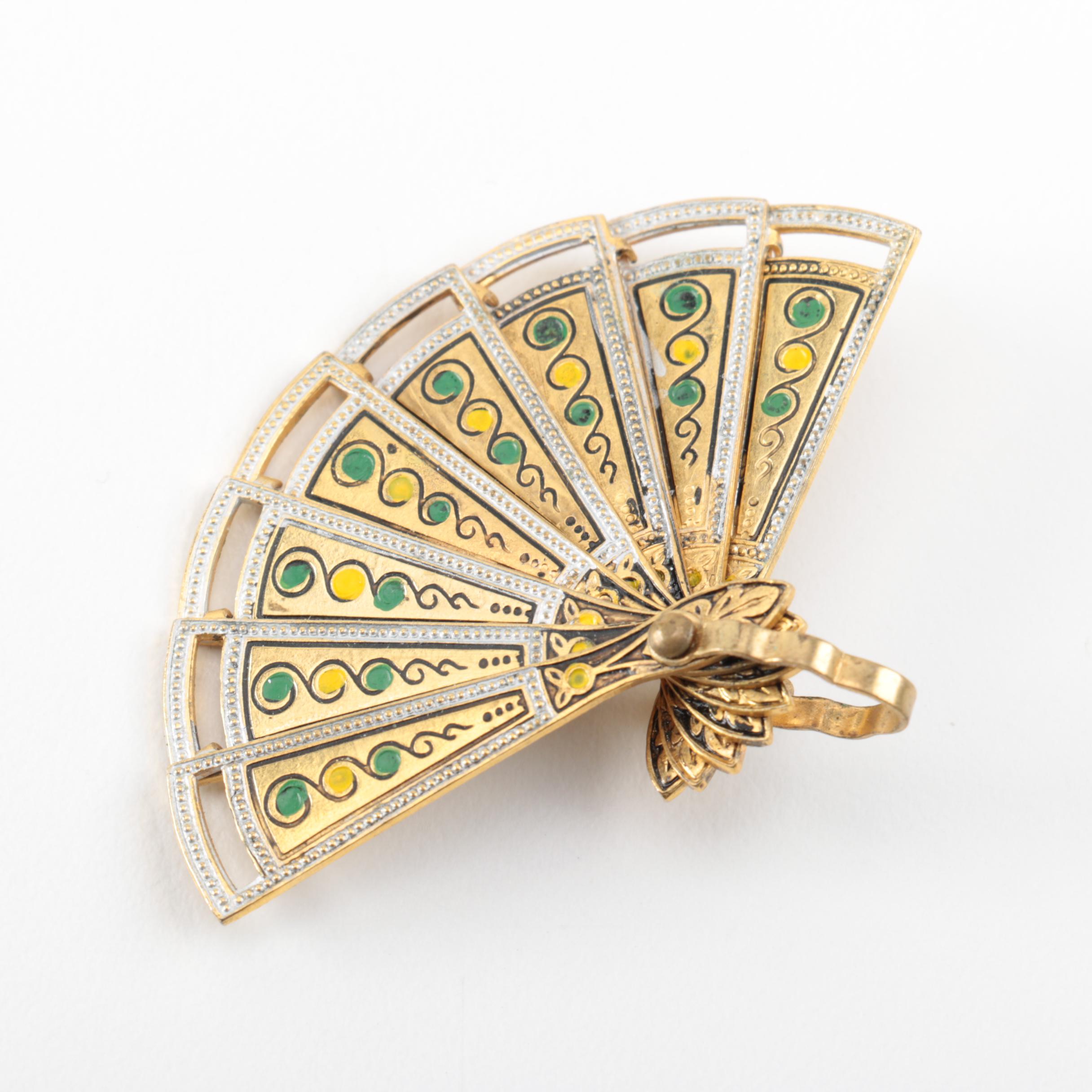 Grouping of Vintage Damascene Jewelry