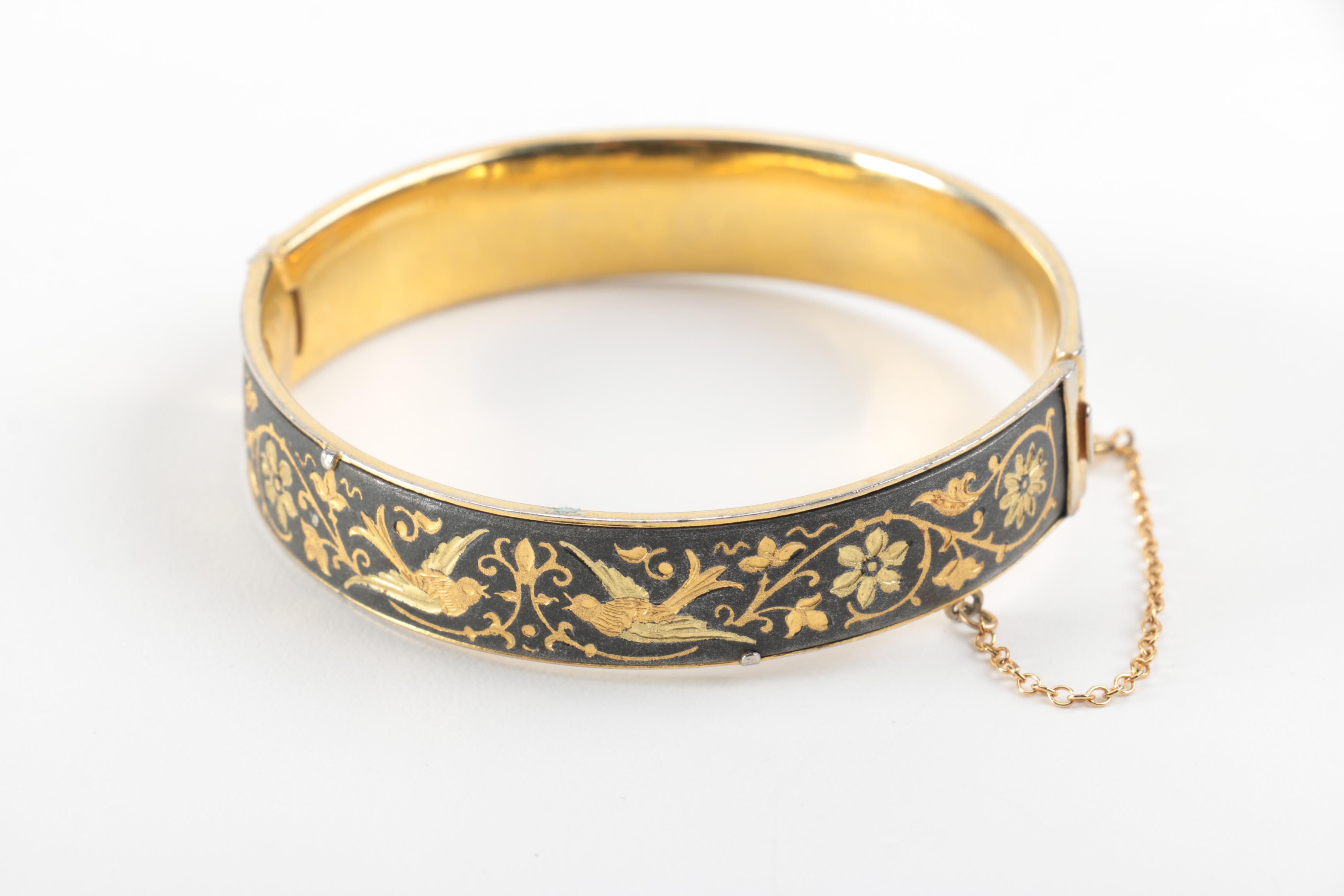 Grouping of Vintage Damascene Jewelry