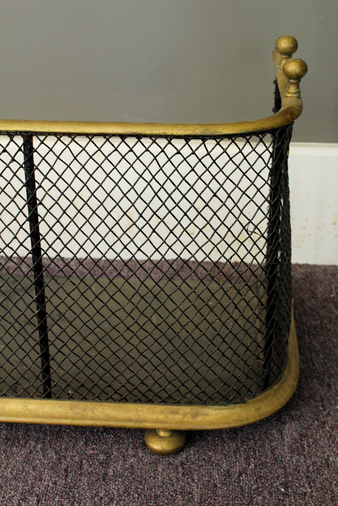 Antique Brass Fire Fender