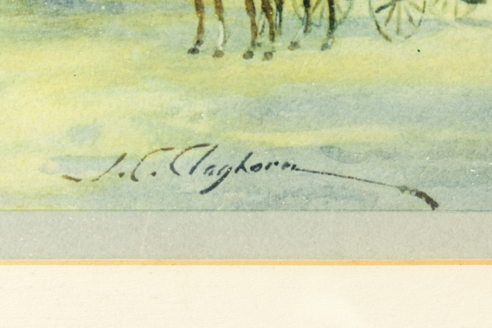 Offset Lithograph J. C. Clayhorn "Old Bruton Church"