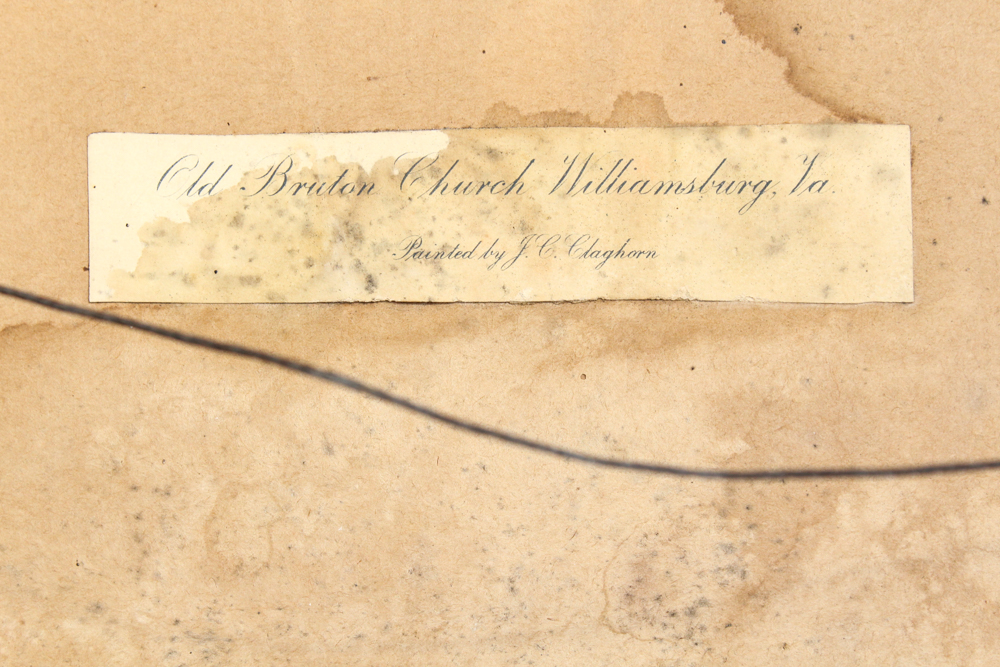 Offset Lithograph J. C. Clayhorn "Old Bruton Church"