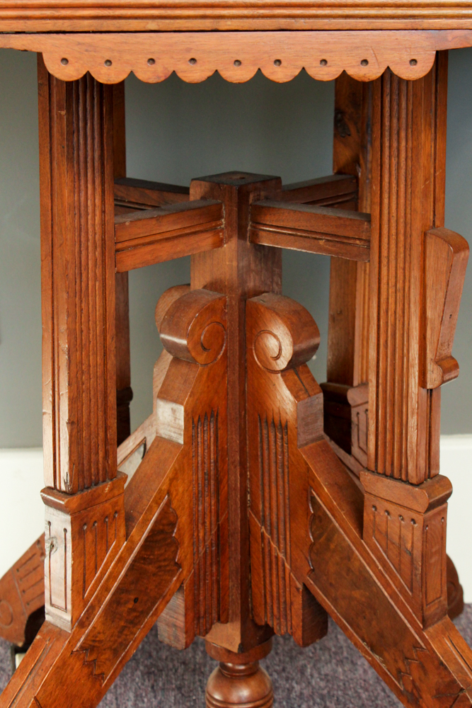 Eastlake Marble Top Parlor Table