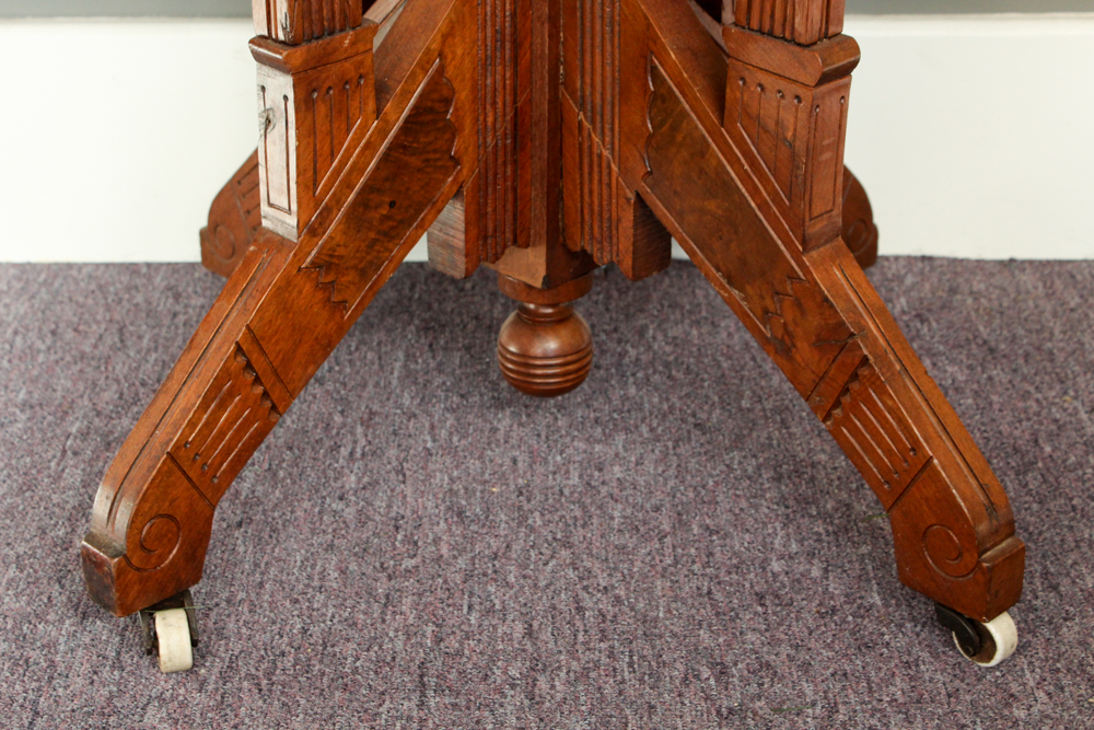 Eastlake Marble Top Parlor Table