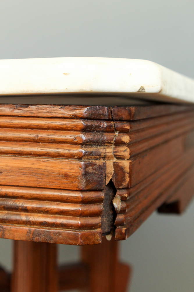 Eastlake Marble Top Parlor Table