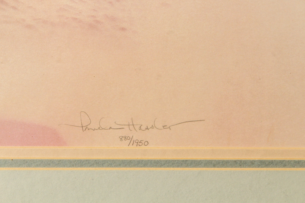 Pamela Hassler Signed Framed Offset Lithograph