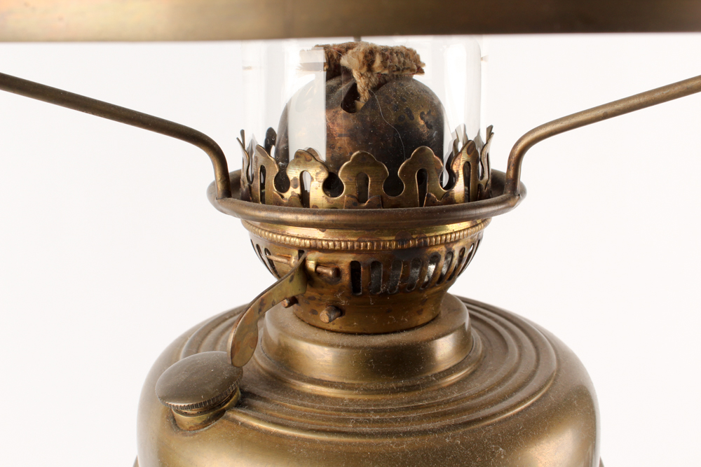 Antique "Duplex" Double Student Oil Lamp from England