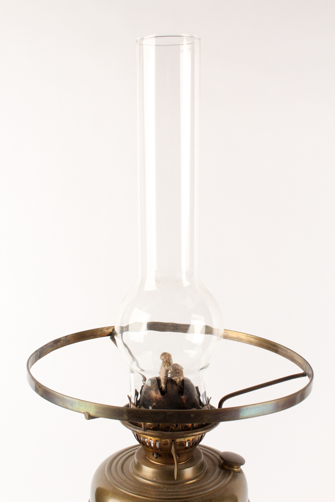 Antique "Duplex" Double Student Oil Lamp from England