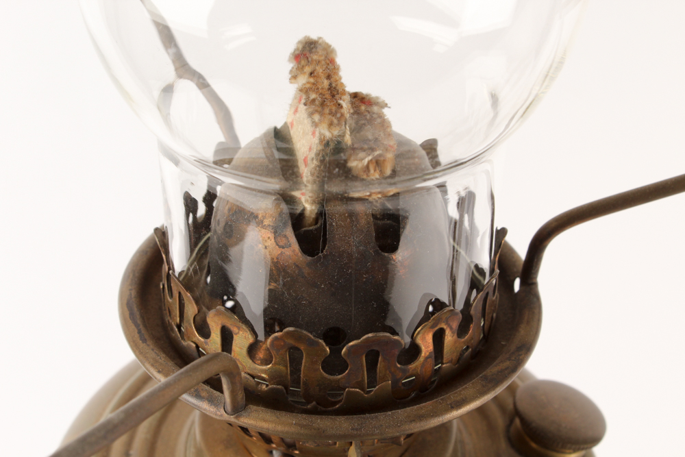 Antique "Duplex" Double Student Oil Lamp from England