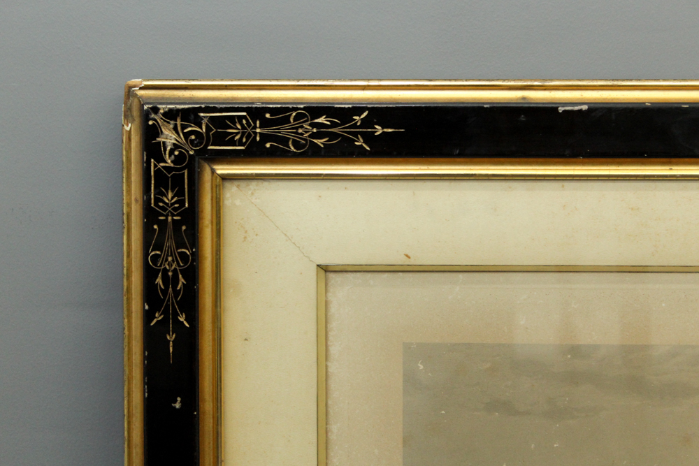 Antique Framed "Home of Washington" Engraving