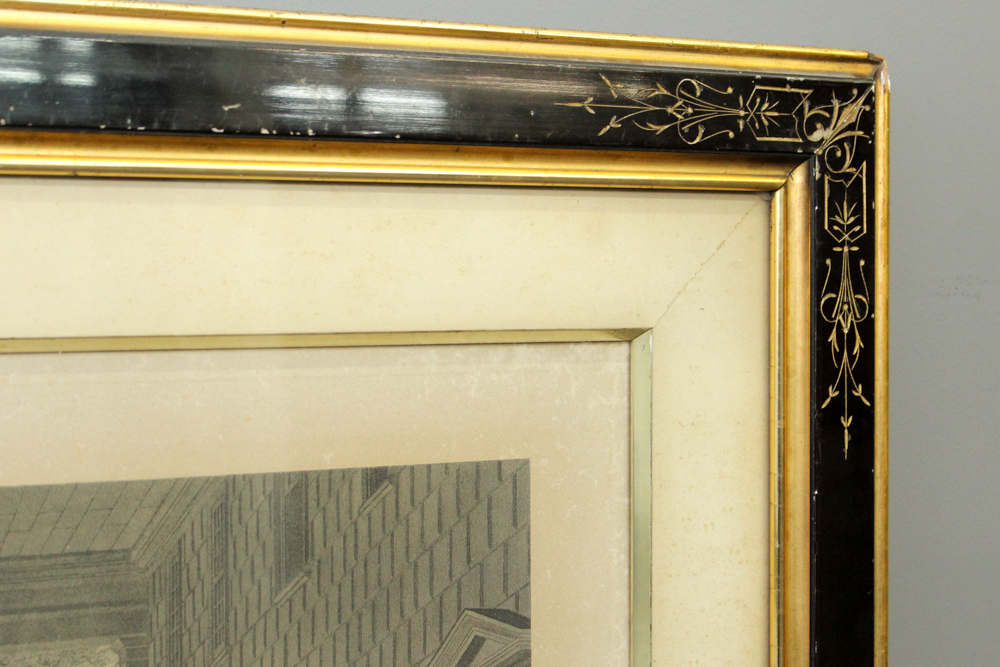 Antique Framed "Home of Washington" Engraving