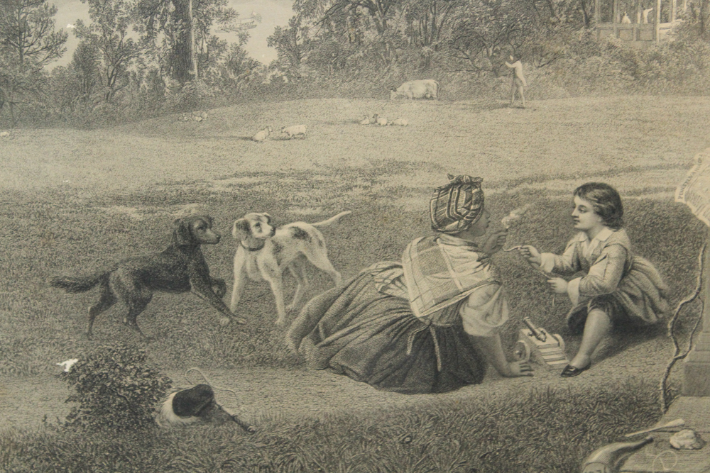 Antique Framed "Home of Washington" Engraving