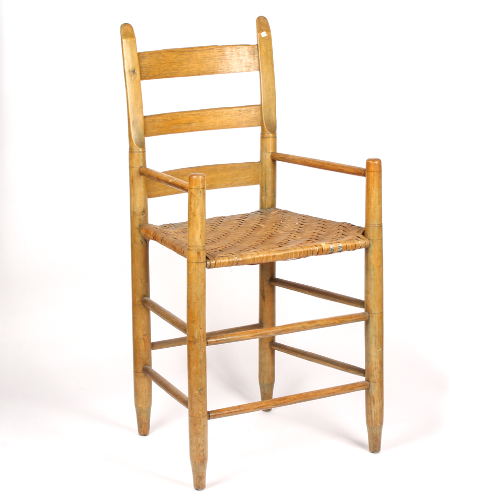 Antique Hickory Weaver's Armchair