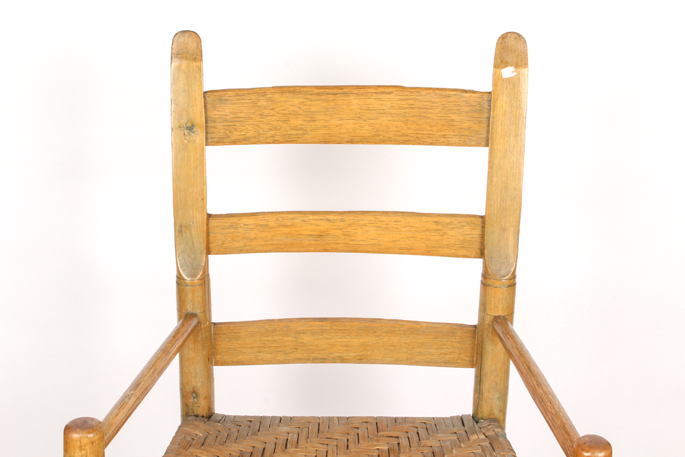Antique Hickory Weaver's Armchair