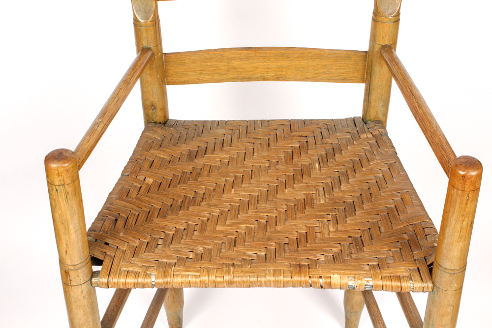 Antique Hickory Weaver's Armchair