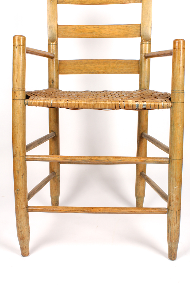 Antique Hickory Weaver's Armchair