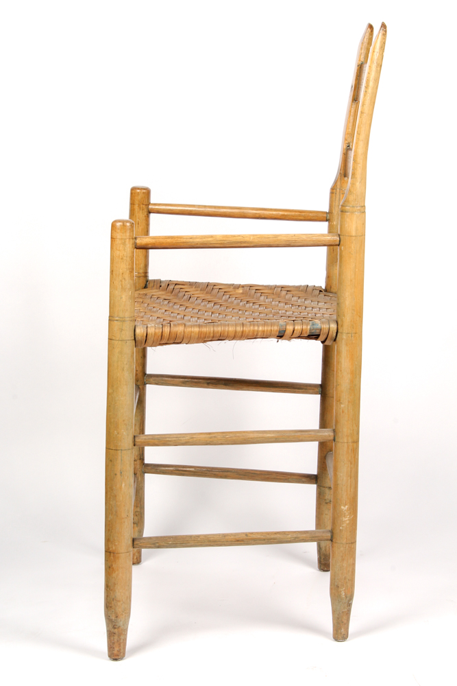 Antique Hickory Weaver's Armchair