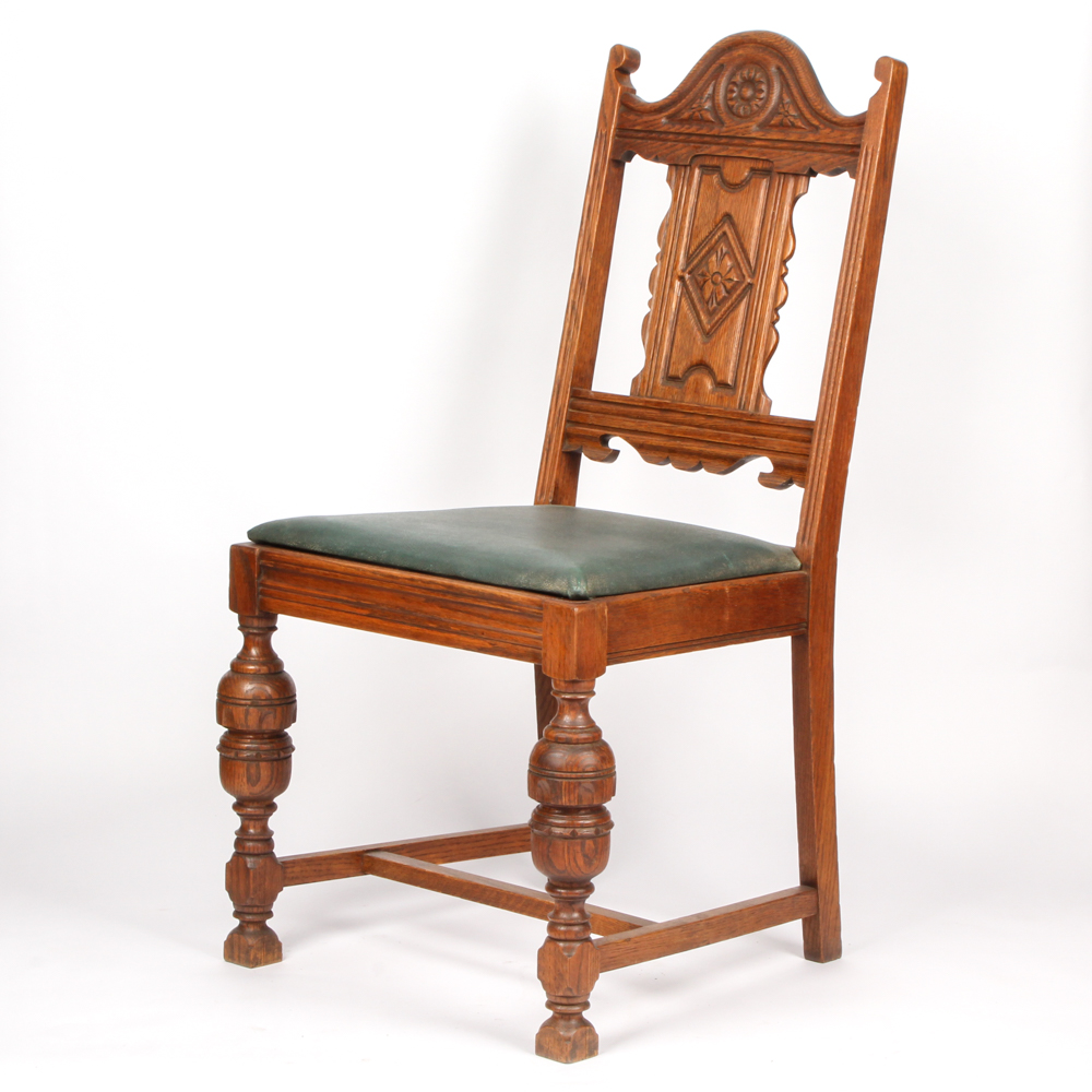 Antique Victorian Eastlake Oak Chair
